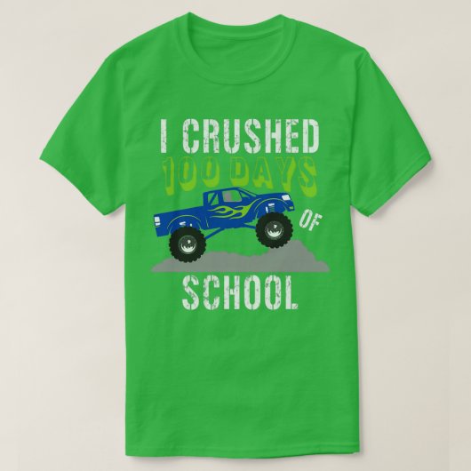 100e dag van het Shirt van het schoolMonster Truck (Design voorkant)