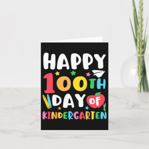 100e dag van kleuterschool leraar Kinder 100 dagen Kaart