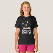 100e dag van school 100 dagen slimmer boeken ruimt t-shirt (Voorkant volledig)