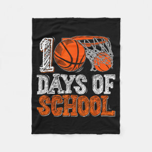 100e dag van school basketbal kinderen 100 dagen v fleece deken