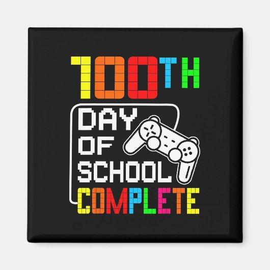 100e Dag Van School Complete Video Game Studenten Magneet (Voorkant)