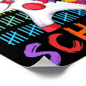 100e Dag van School Dabbing Eenhoorn 100 Magische  Poster (Hoek)