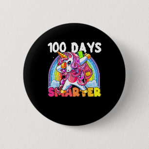 100e dag van school eenhoorn 100 dagen slimmer kin ronde button 5,7 cm