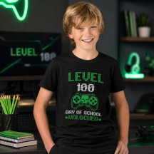 100e Dag van School Gamer T-Shirt - Kinderen Video