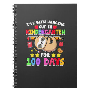 100e Dag Van School Luiaard Shirt Kindergarten 100 Notitieboek