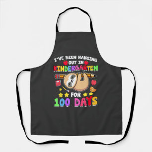 100e Dag Van School Luiaard Shirt Kindergarten 100 Schort