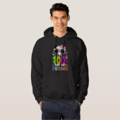 100e dag van school Panda Virtueel leraar leren Hoodie (Voorkant volledig)