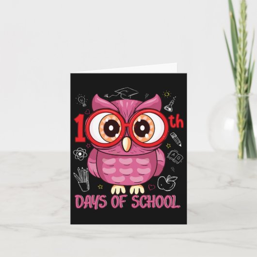100e dag van school Schattigee uil 100 dagen slimm Kaart (Voorkant)