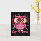 100e dag van school Schattigee uil 100 dagen slimm Kaart (Gele Bloem)