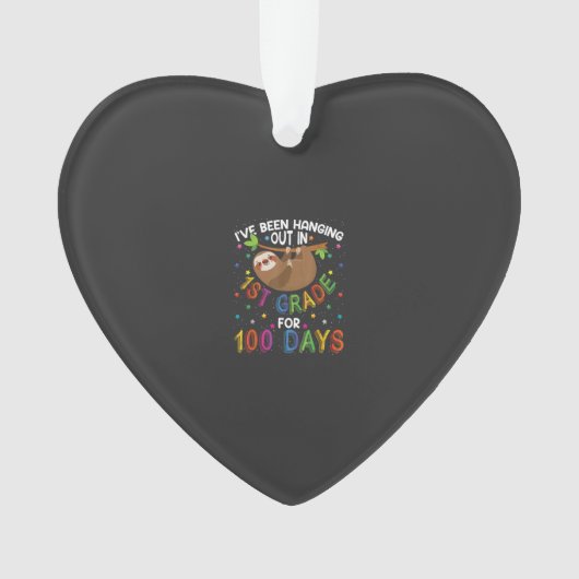 100e Dag van School Sloth Design - 1e Leerjaar 100 Ornament (voorkant)