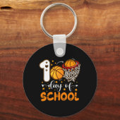 100e dag van schoolBasketball Kinderen 100 dagen S Sleutelhanger (Voorkant)
