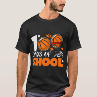 100e dag van schoolBasketball Kinderen 100 dagen S T-shirt
