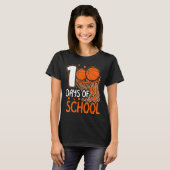 100e dag van schoolBasketball Kinderen 100 dagen S T-shirt (Voorkant volledig)