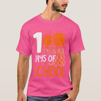 100e dag van schoolBasketball Kinderen 100 dagen S T-shirt