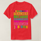 100e dag van schoolleraar S T-shirt (Design voorkant)