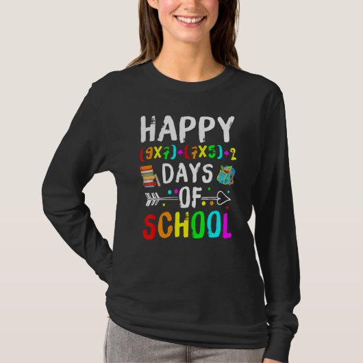 100e dag Wiskunde docent Wiskunde Formule 100 dage T-shirt (Voorkant)