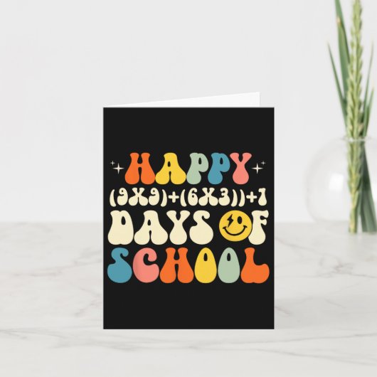 100e dag Wiskunde Formula 100 dagen van de student Kaart (Voorkant)