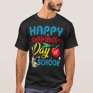 100e Dag Wiskunde Leraar Wiskunde Formule Gelukkig T-shirt