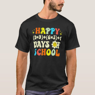 100e Dag Wiskunde Leraar Wiskunde Formule Gelukkig T-shirt