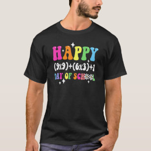 100e Dag Wiskunde Leraar Wiskunde Formule Gelukkig T-shirt