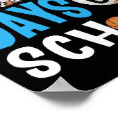 100e dagen van de basishonkbalschool op school poster (Hoek)