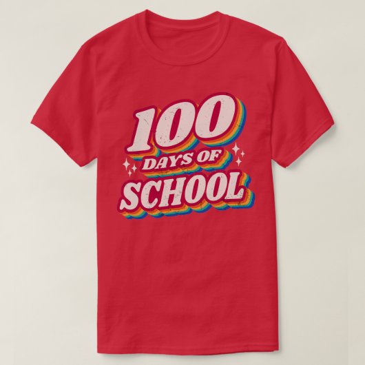 100e DAGEN VAN SCHOOL 100 Dagen  Koelleraar T-shirt (Design voorkant)