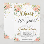 100e Dames en heren, verjaardag van de Hundredth F Kaart (Voorkant / Achterkant)