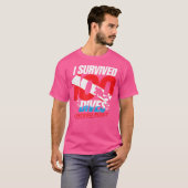 100e duiker Down Flag Funny Scuba Diving T-shirt (Voorkant volledig)