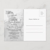 100e Een honderdste man verjaardag foto uitnodigin Briefkaart (Achterkant)