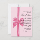 100e Eeuwige Boog & Lint Verjaardag Kaart (Voorkant)