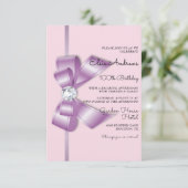 100e Eeuwige Juwelen Boog & Lint Verjaardag Kaart (Staand voorkant)