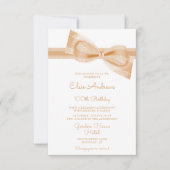 100e Eeuwige Perzik Bow & Ribbon Verjaardag Kaart (Voorkant)