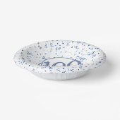 100e Elegante Eeuwige Partij Blauw/Wit Papieren Kommen (Gebogen)