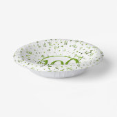 100e Elegante Eeuwige Partij Groen/Wit Papieren Kommen (Gebogen)
