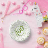 100e Elegante Eeuwige Partij Groen/Wit Papieren Kommen (Feest)