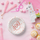 100e Elegante Eeuwige Partij Koraal/Wit Papieren Kommen (Feest)