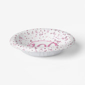 100e Elegante Eeuwige Partij Roze/Wit Papieren Kommen (Gebogen)