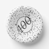 100e Elegante Eeuwige Partij Zwart/Wit Papieren Kommen (Voorkant)