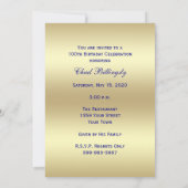 100e foto Verjaardagsfeestje Uitnodiging Marine (Achterkant)