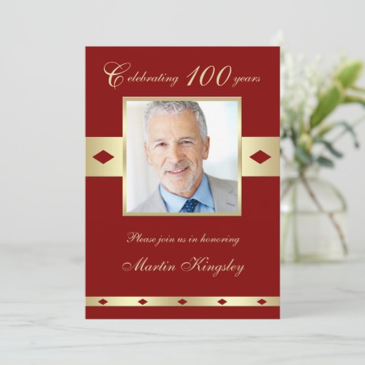 100e foto Verjaardagsfeestuitnodiging Bourgondië Kaart (Staand voorkant)