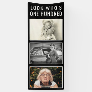 100e geboortedag fotobanner spandoek