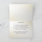 100e geboortedag nummer Pattern Gold en White Kaart (Binnen)