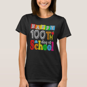 100e gelukkige dag schoolleraar 100 dagen t-shirt