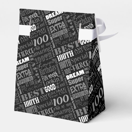 100e gepersonaliseerd monogram van de Fun-partij Bedankdoosjes (Achterkant)