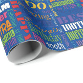 100e gepersonaliseerd monogram van de Fun-partij Cadeaupapier (Rol Hoek)