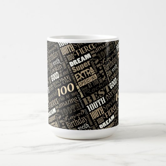 100e gepersonaliseerd monogram van de Fun-partij Magische Mok (Midden)