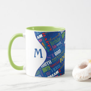 100e gepersonaliseerd monogram van de Fun-partij Mok