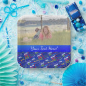 100e gepersonaliseerd monogram van de Fun-partij Papieren Bordje (Feest)