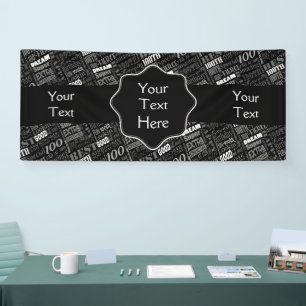 100e gepersonaliseerd monogram van de Fun-partij Spandoek