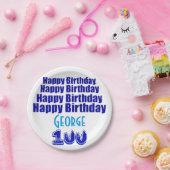 100e gepersonaliseerde Borden op jaarbasis Papieren Bordje (Feest)